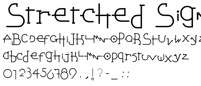 Stretched Signature Best Italic police
